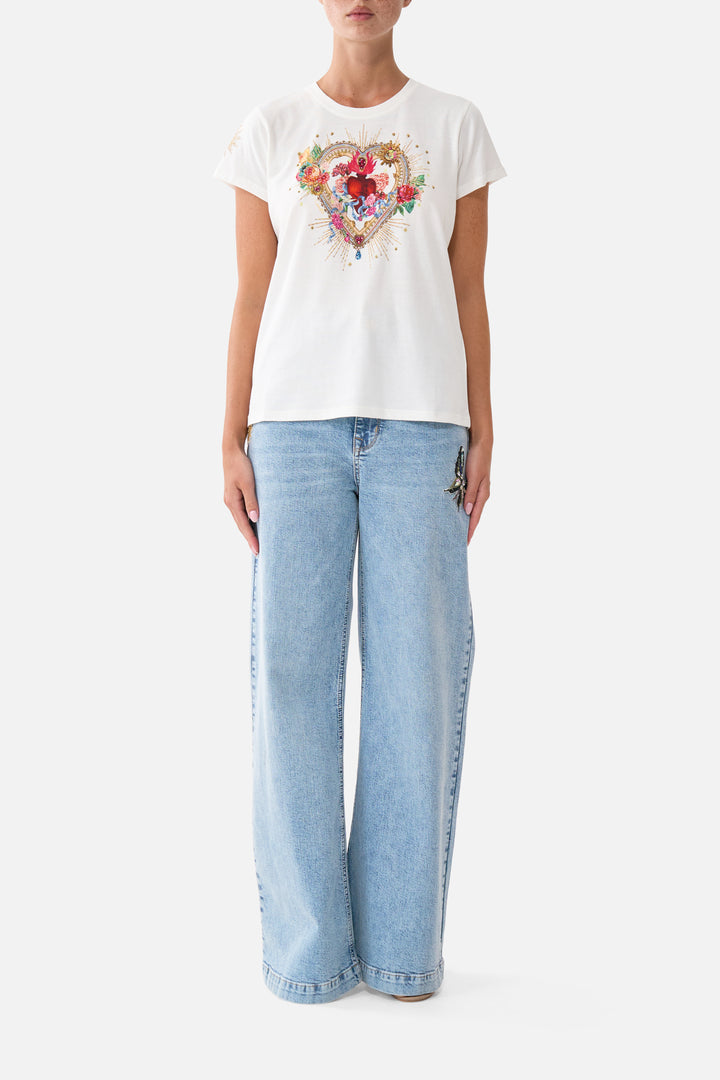 SLIM FIT ROUND NECK T-SHIRT (painted prayers)