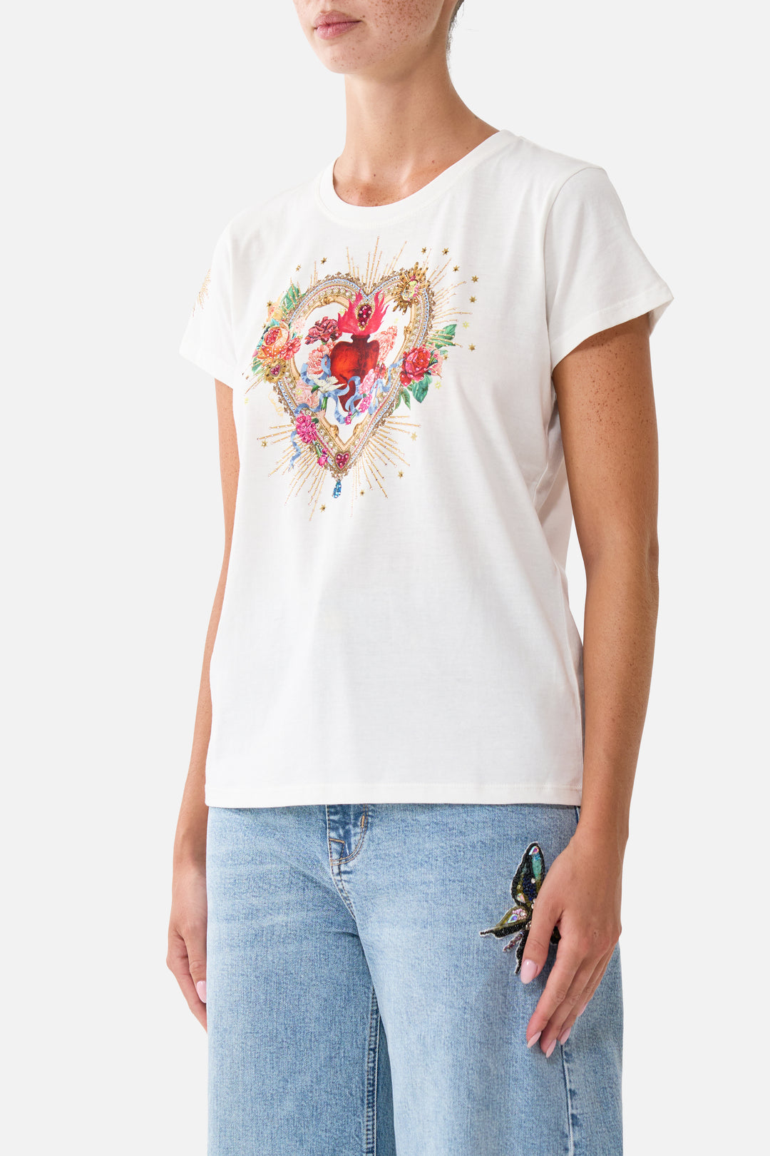 SLIM FIT ROUND NECK T-SHIRT (painted prayers)