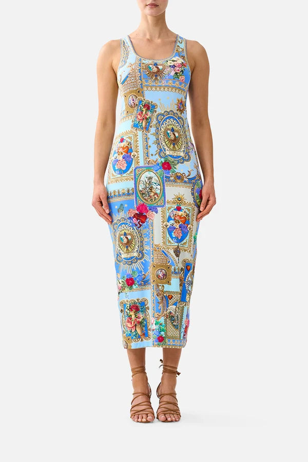 JERSEY SCOOP NECK TANK DRESS (Verses in Vintage)