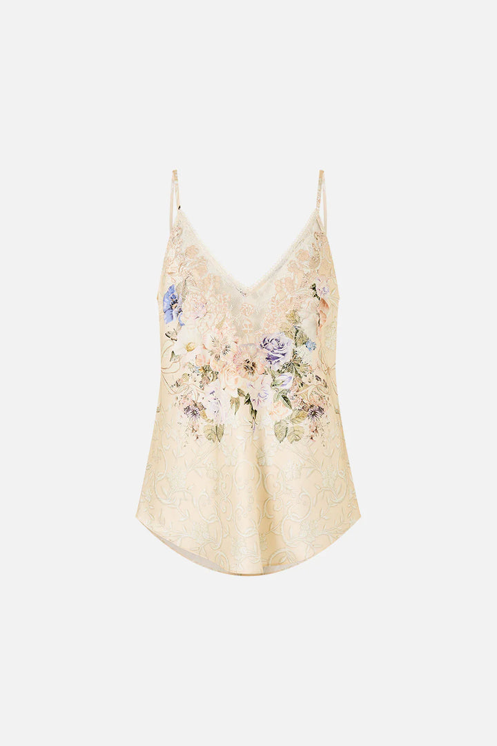V-NECK BIAS CAMI (Laced with Love)