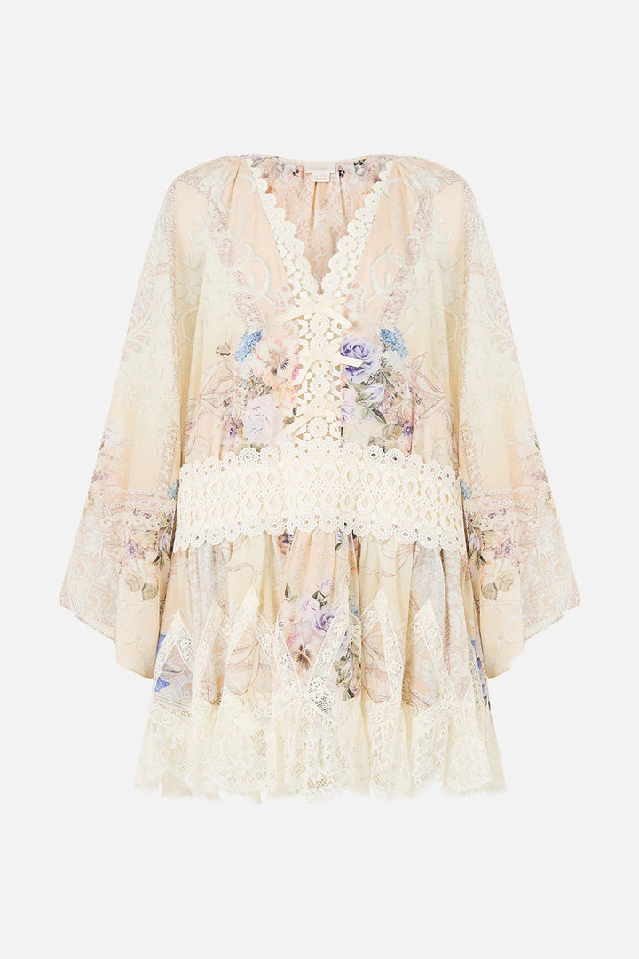 RELAXED SHORT DRESS WITH DROPPED WAIST (Laced with Love)