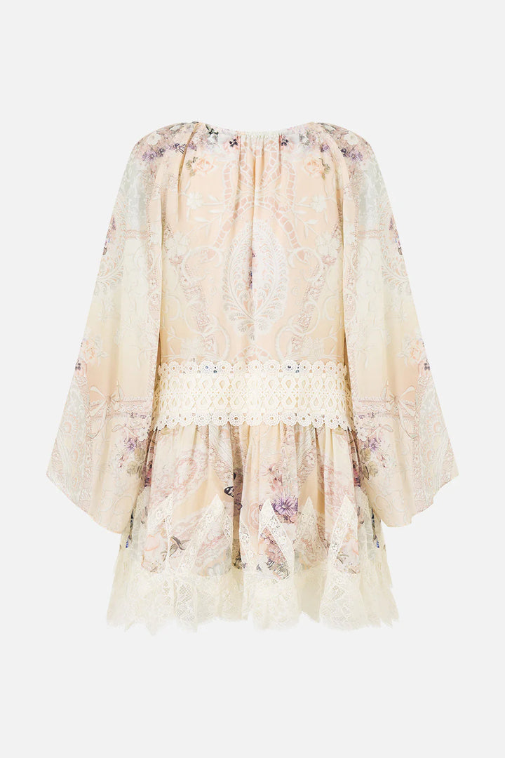 RELAXED SHORT DRESS WITH DROPPED WAIST (Laced with Love)