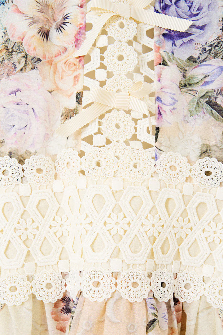RELAXED SHORT DRESS WITH DROPPED WAIST (Laced with Love)