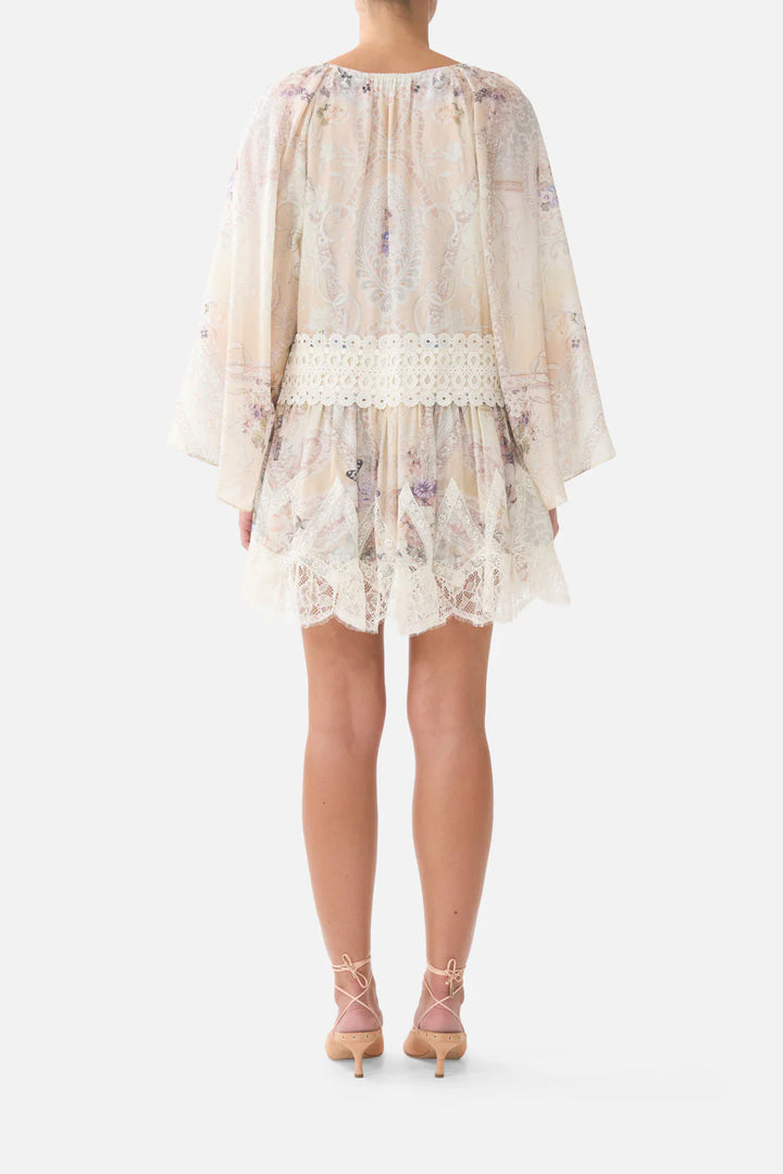 RELAXED SHORT DRESS WITH DROPPED WAIST (Laced with Love)