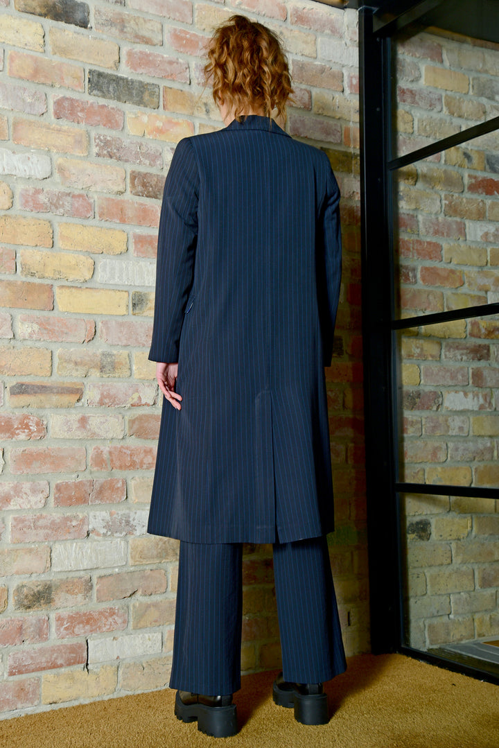BACK TO THE FUTURE Coat (Navy Pinstripe)