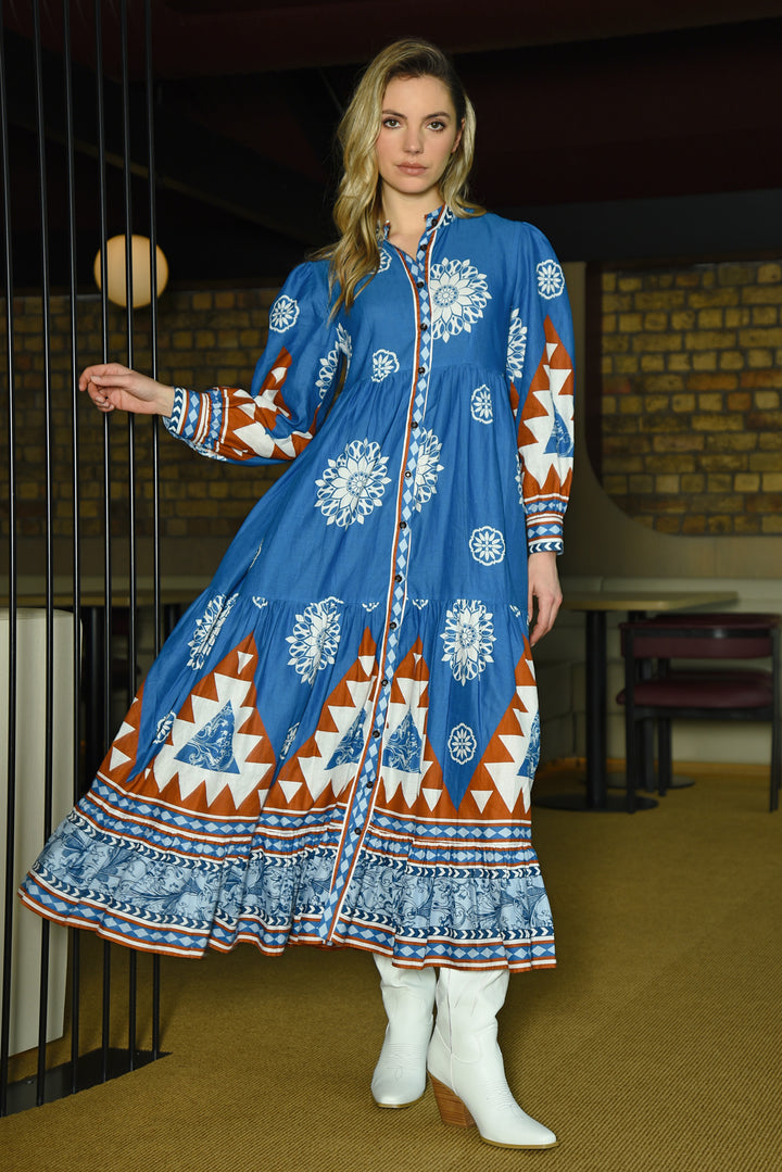 Dressing Game Dress (Blue Multi)