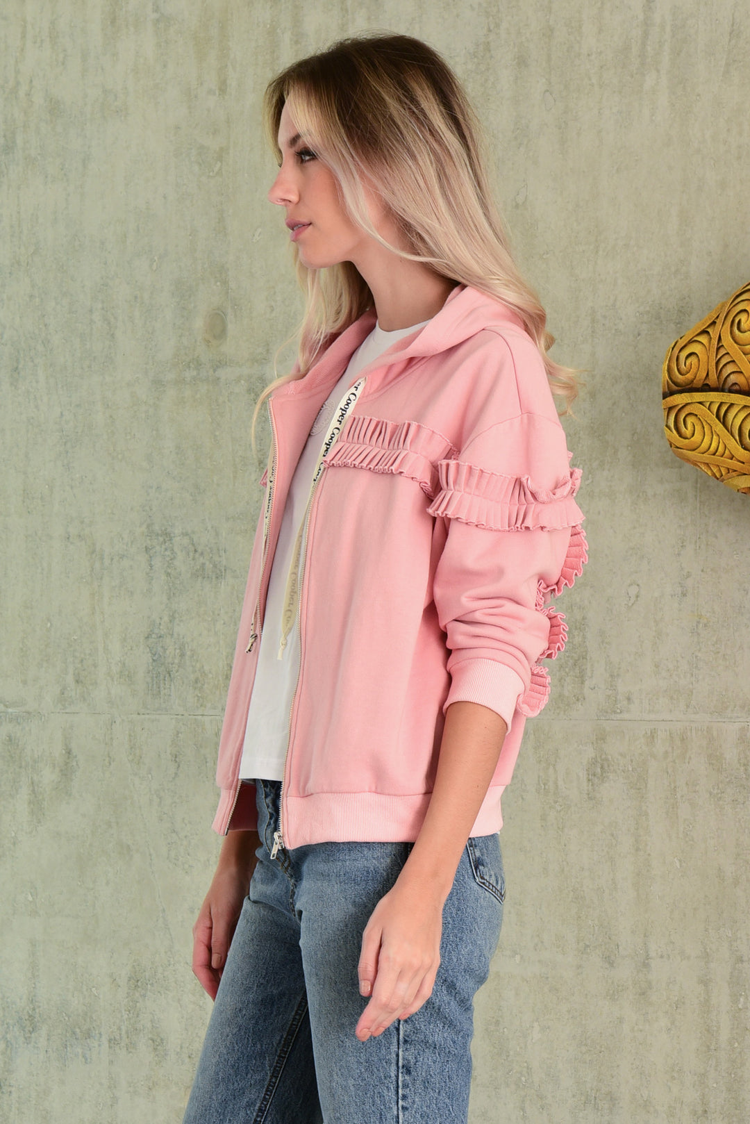 RUFF AROUND THE EDGES Hoodie (Pink)