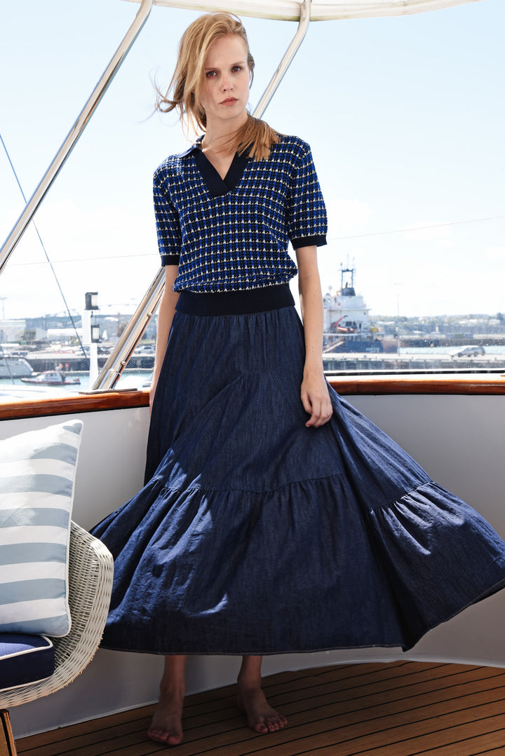 DISH THE SKIRT (Deep Blue)