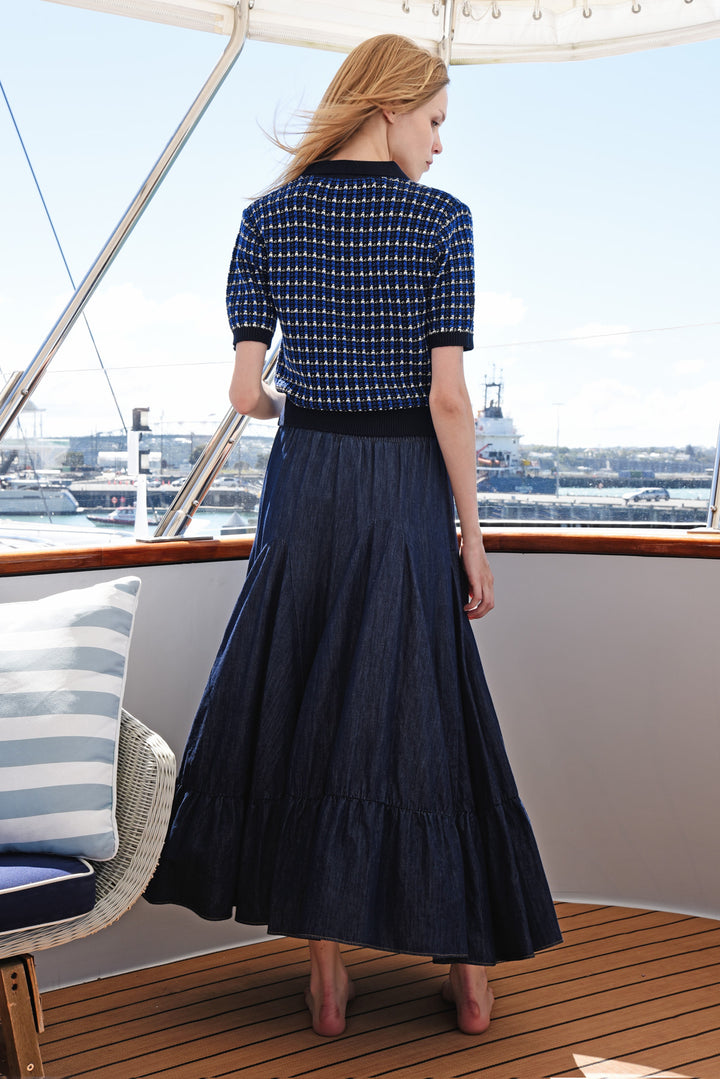 DISH THE SKIRT (Deep Blue)