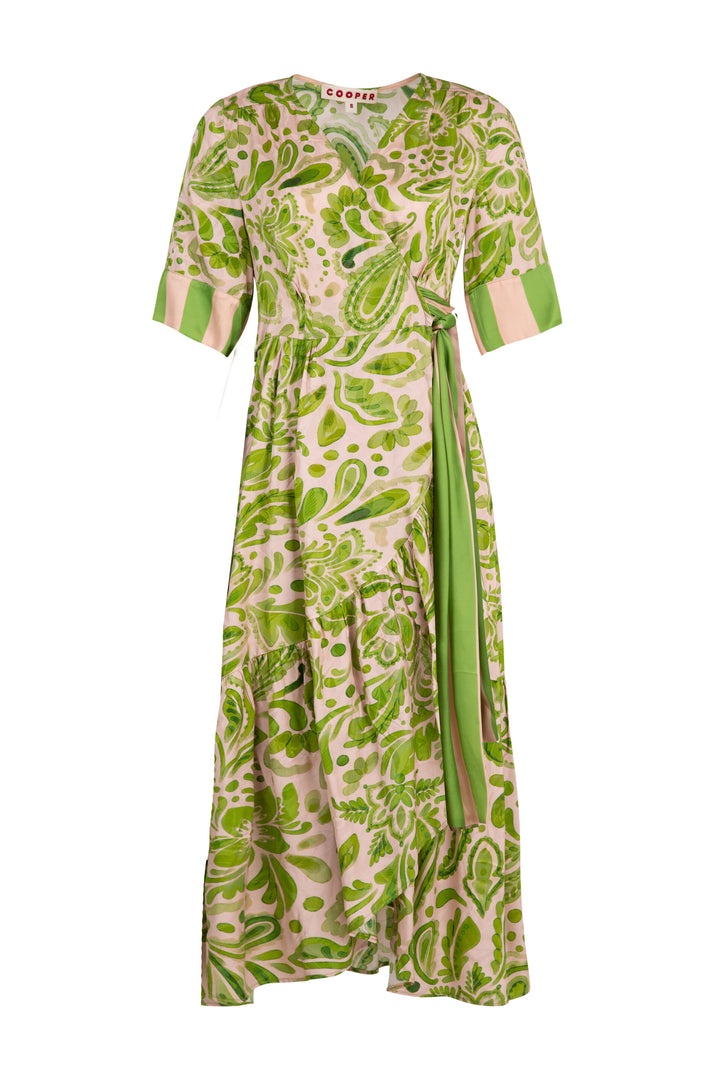 A BOW-TIME Dress (Blush/Green Floral)
