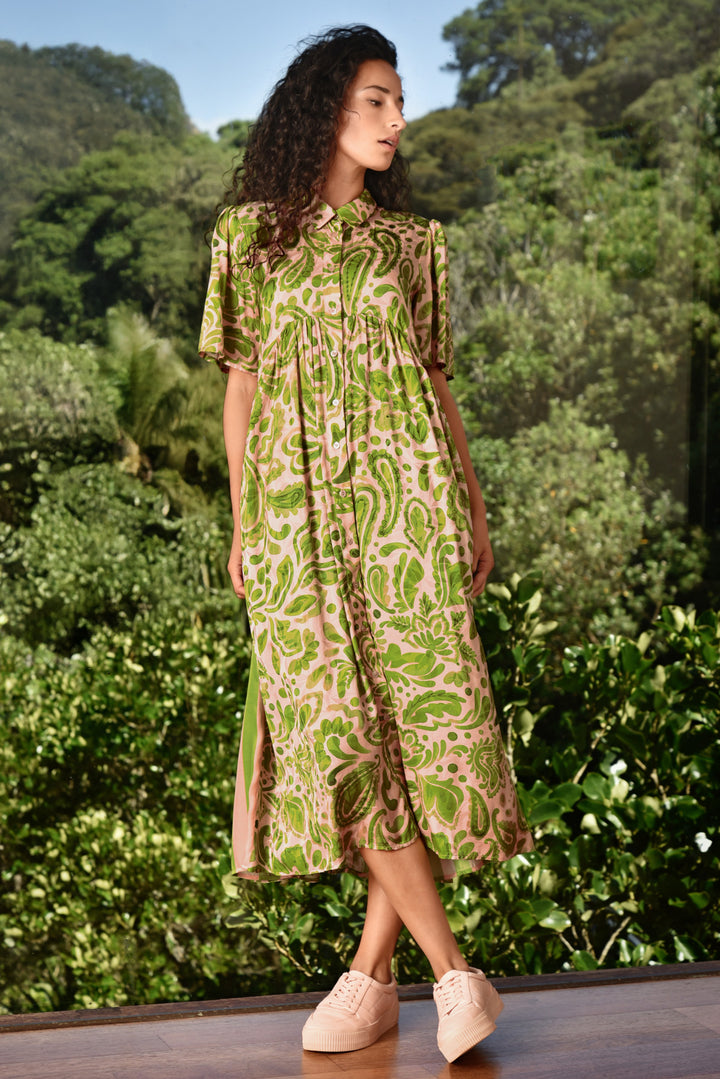 MADE FOR EACH OTHER Dress (Blush/Green Floral)