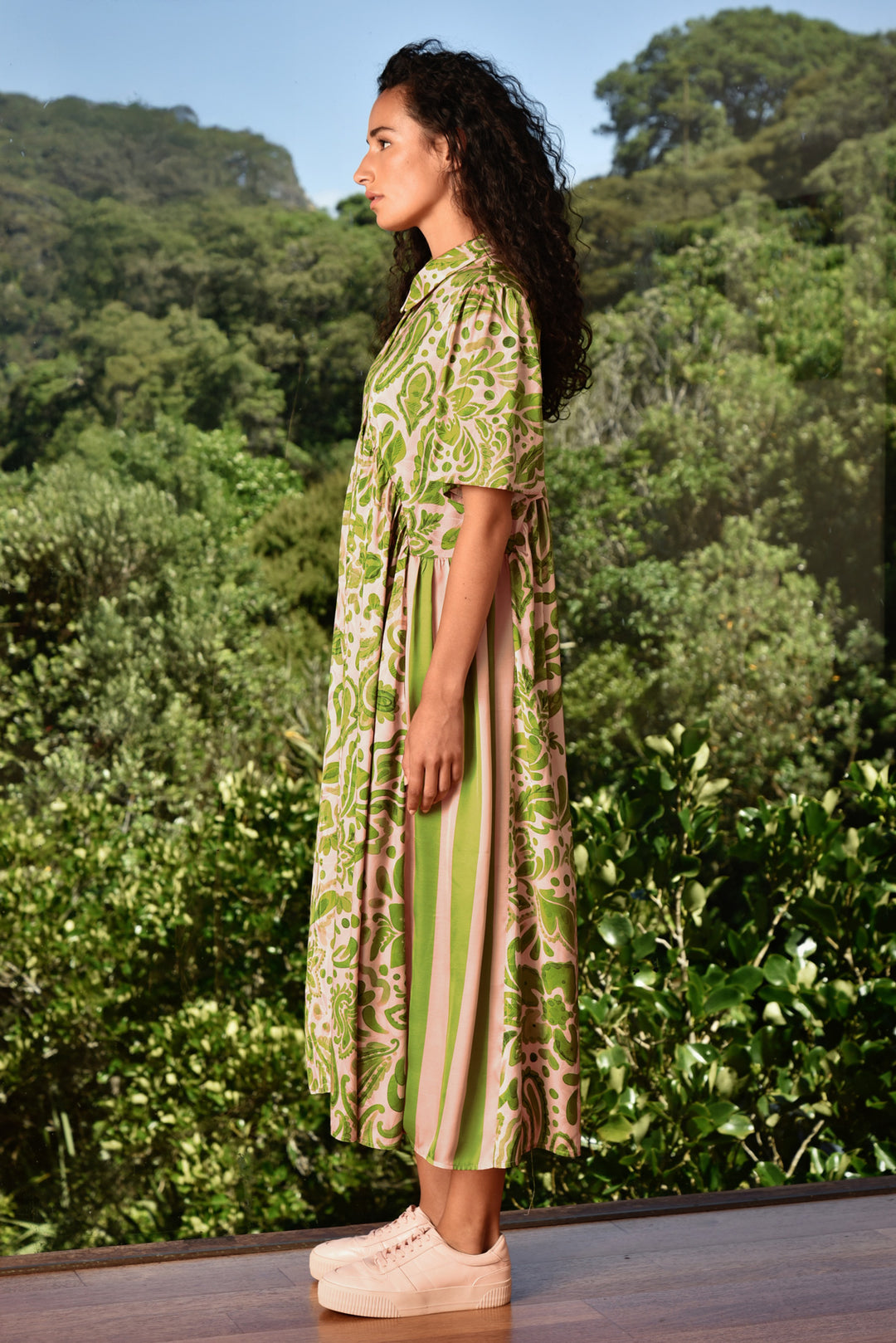 MADE FOR EACH OTHER Dress (Blush/Green Floral)