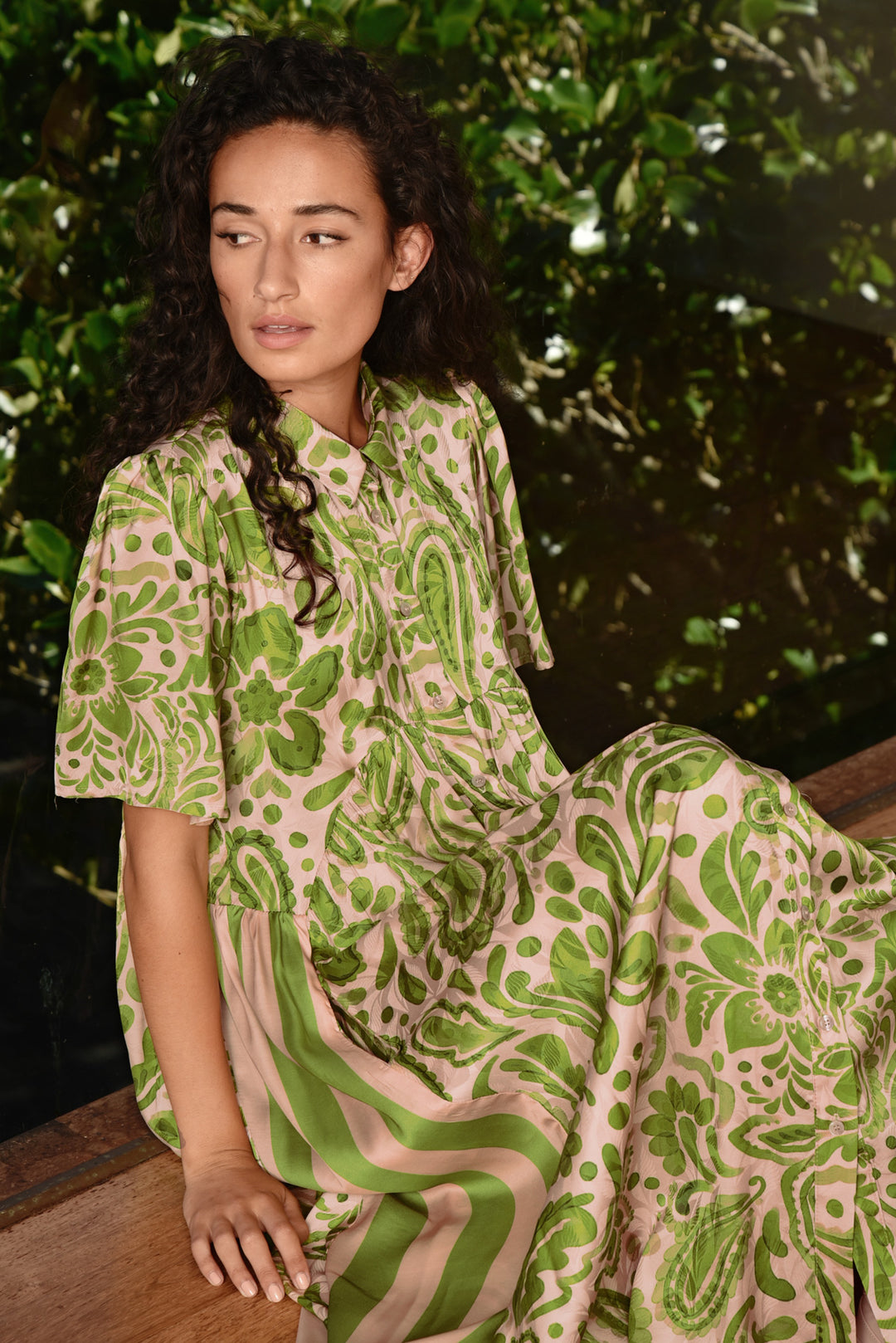 MADE FOR EACH OTHER Dress (Blush/Green Floral)
