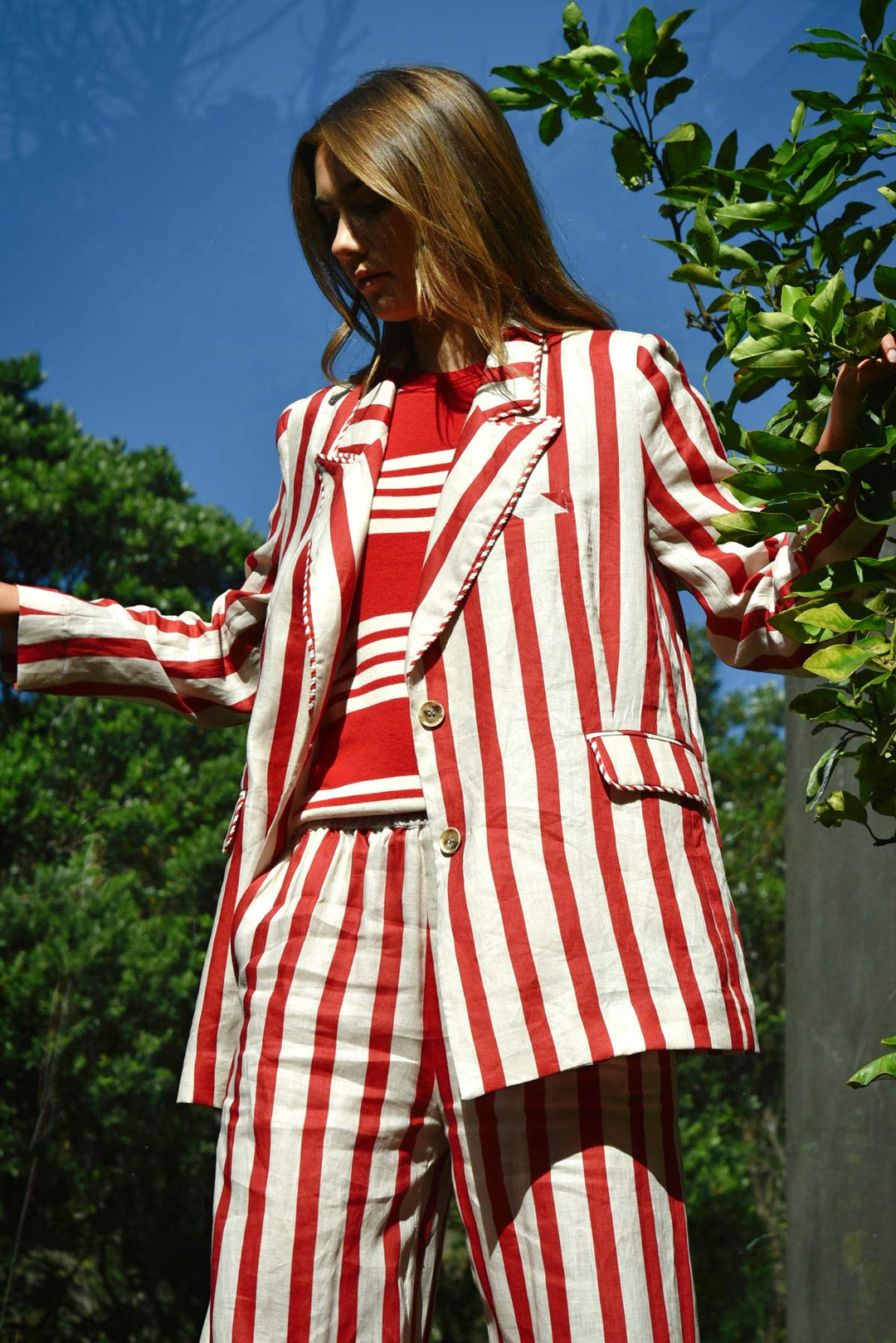 BLAZER OF GLORY Jacket (Red / Natural Stripe)