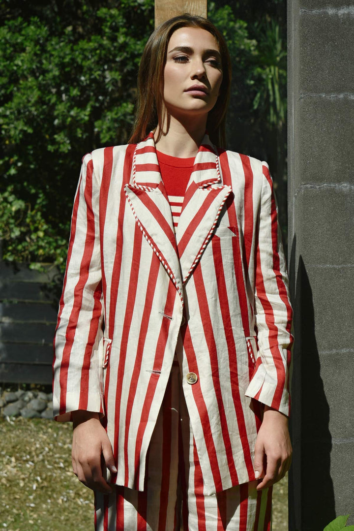 BLAZER OF GLORY Jacket (Red / Natural Stripe)