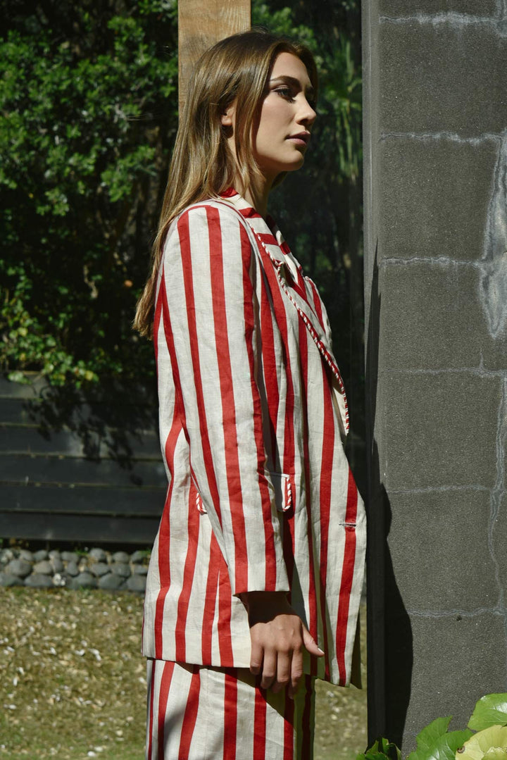 BLAZER OF GLORY Jacket (Red / Natural Stripe)