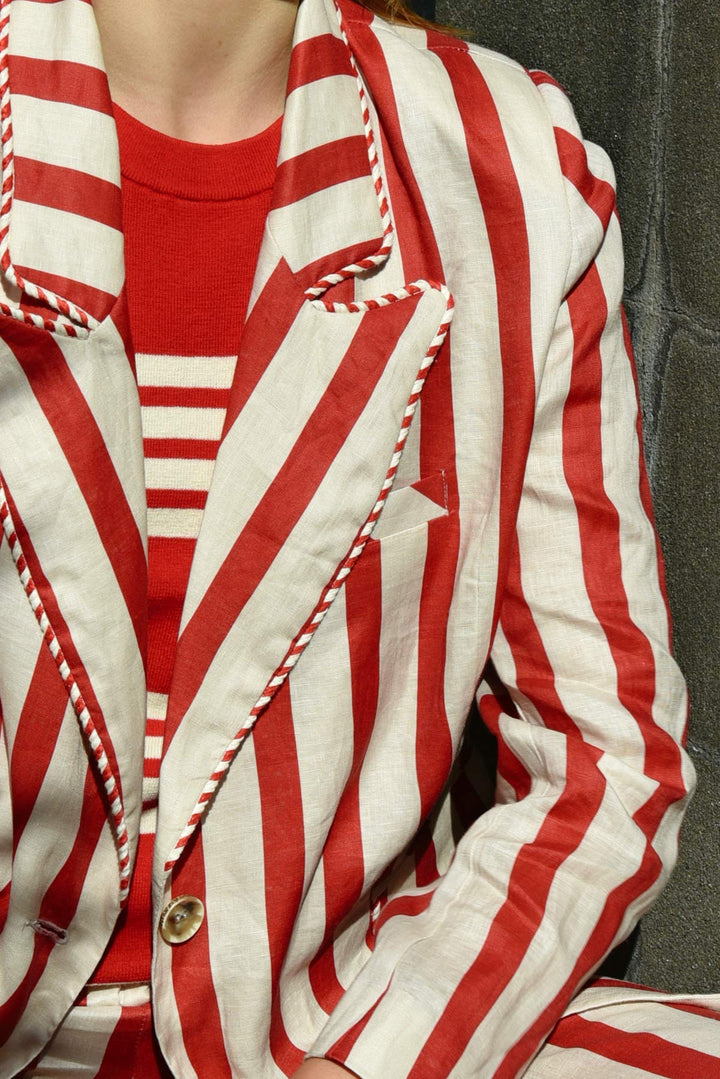 BLAZER OF GLORY Jacket (Red / Natural Stripe)