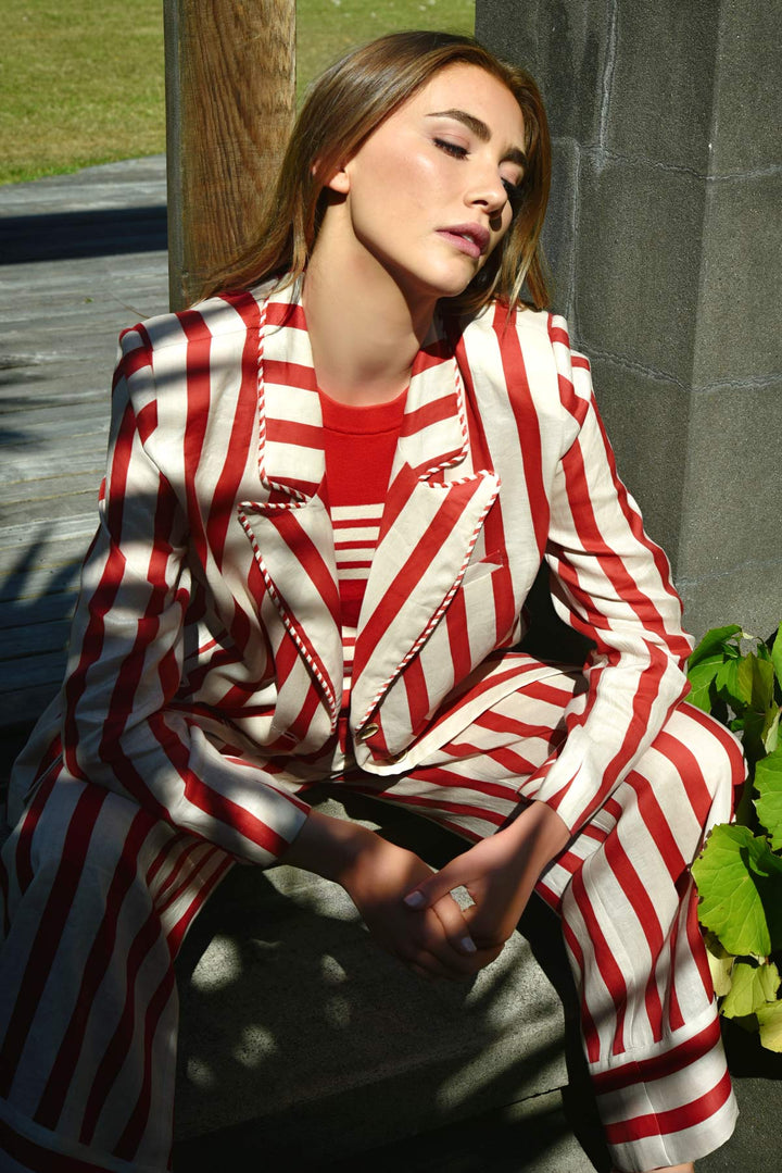 BLAZER OF GLORY Jacket (Red / Natural Stripe)