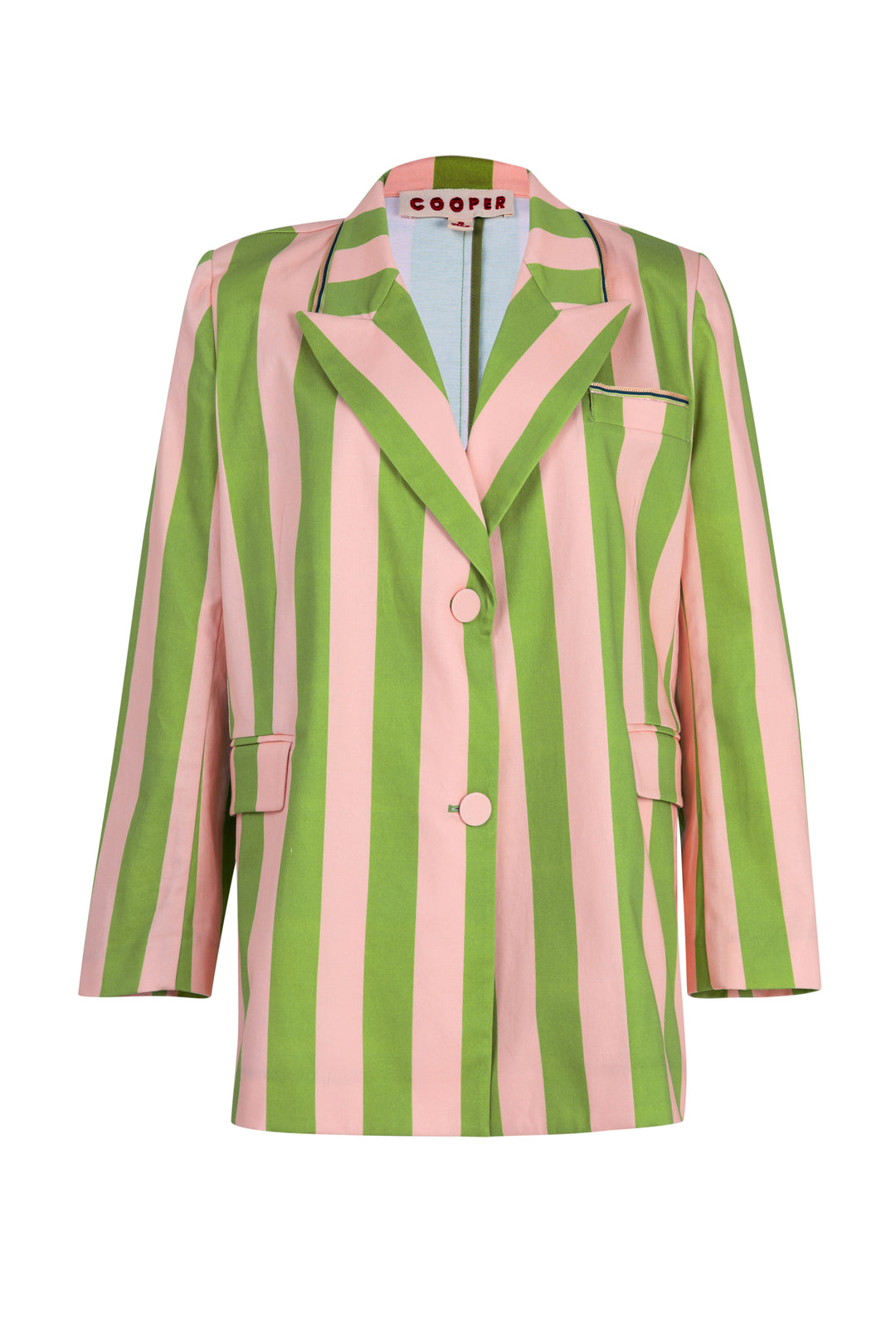 Blazer of Glory (Blush/Green Stripe)