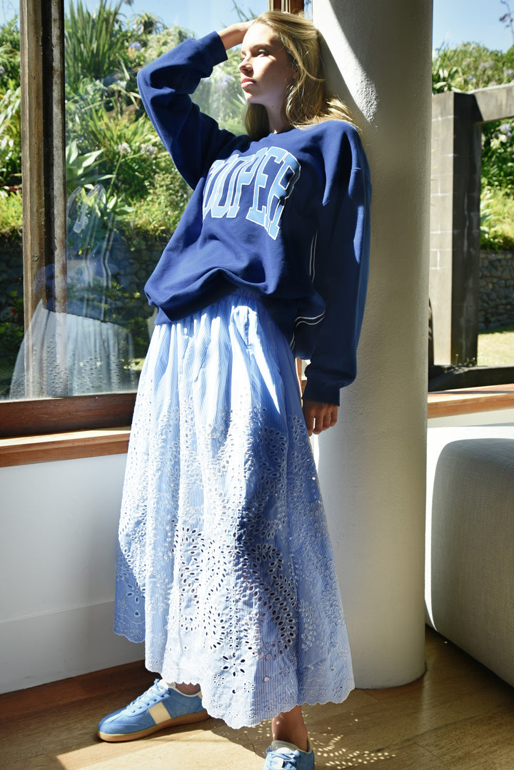 Take Note Sweater (Cobalt)