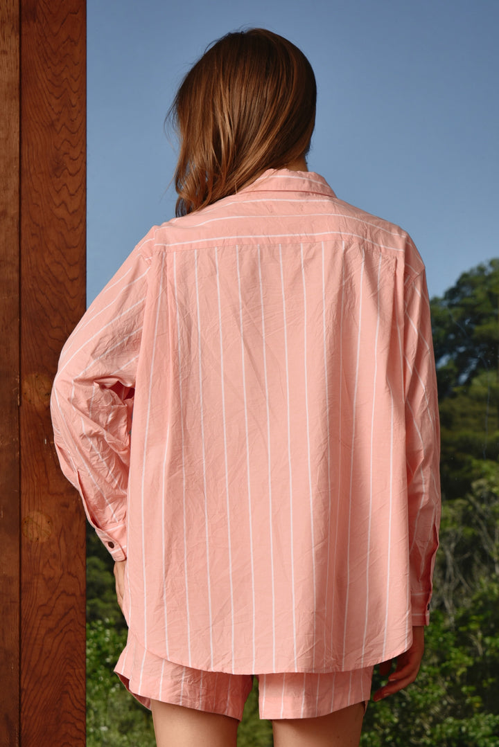 JUST CASUALLY Shirt (PEACH STRIPE)