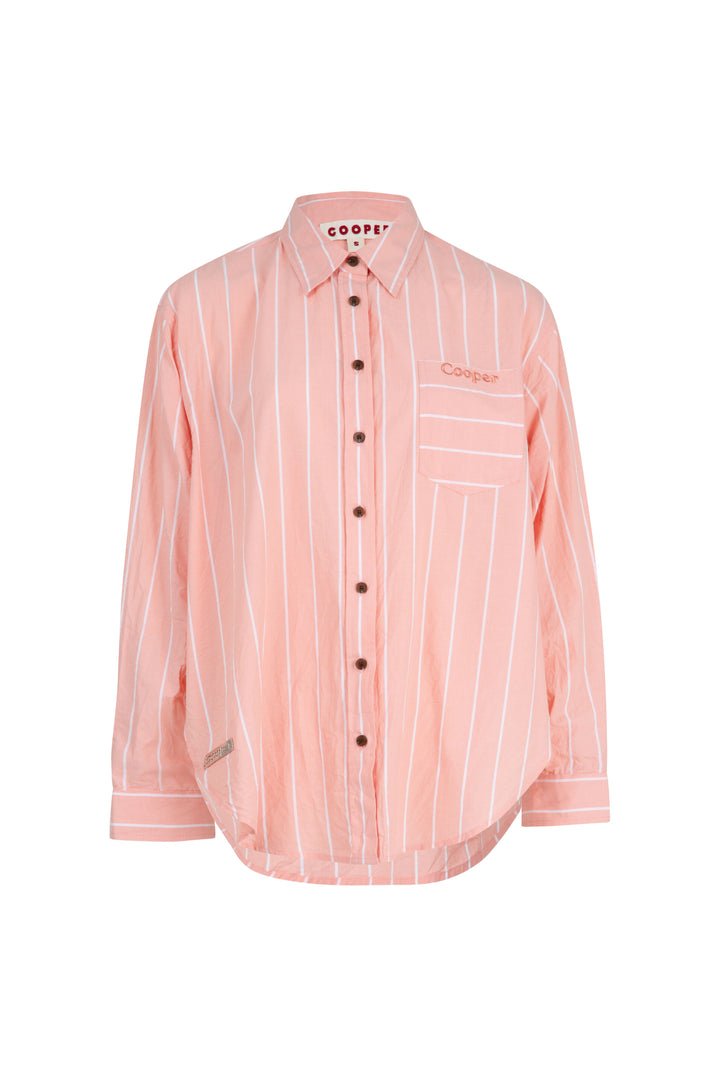 JUST CASUALLY Shirt (PEACH STRIPE)