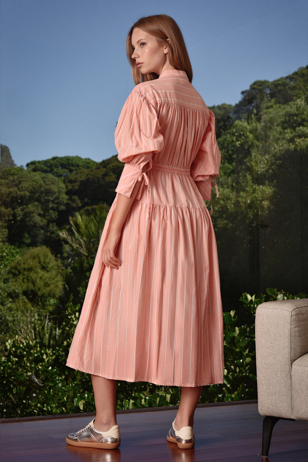 NEVER A DULL MOMENT Dress (PEACH STRIPE)