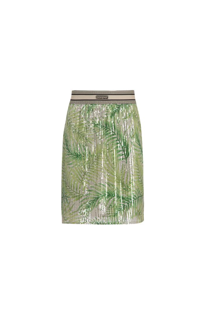 DON'T SWEAT THE SHORT  STUFF Skirt (GREEN SEQUIN)