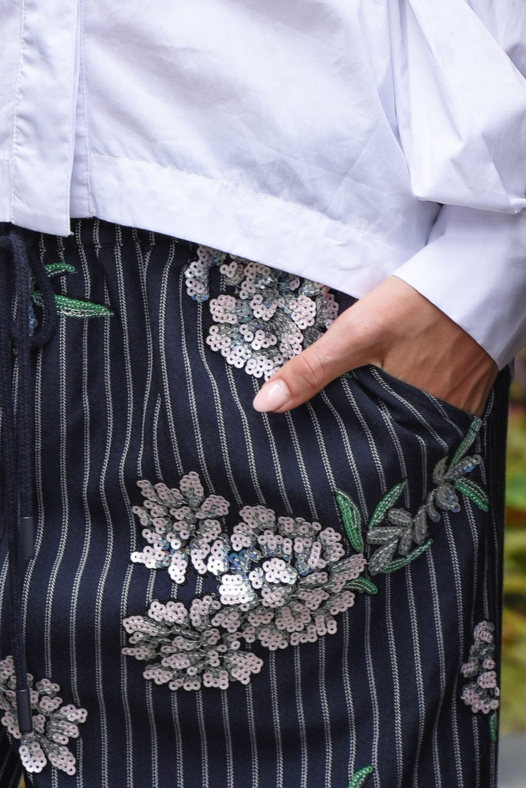 Seville Strolls Pants (Sequin Pinstripe)