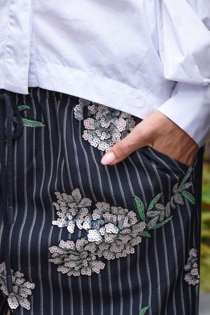 Seville Strolls Pants (Sequin Pinstripe)