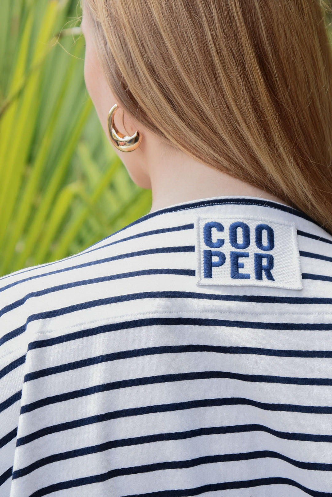 Don't Give a Tee Top (Navy Stripe)