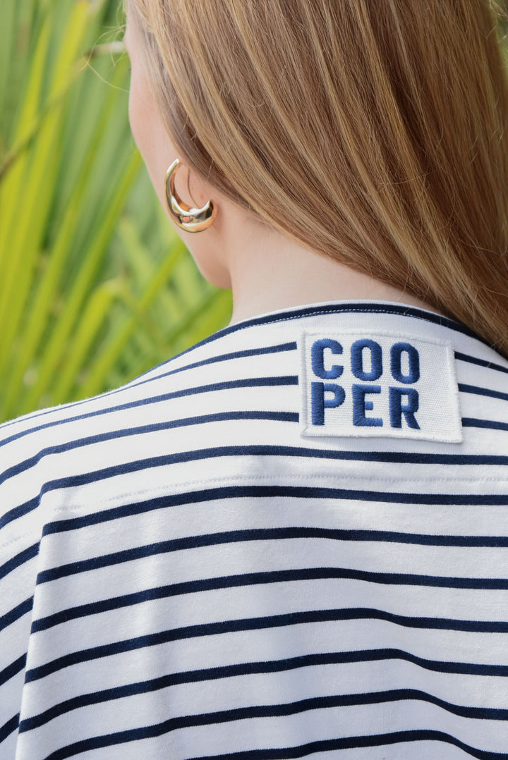 Don't Give a Tee Top (Navy Stripe)