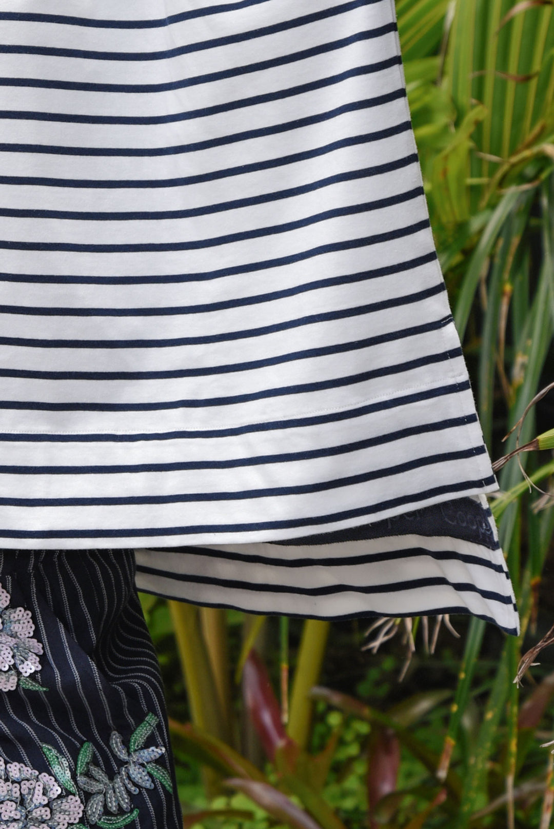 Don't Give a Tee Top (Navy Stripe)