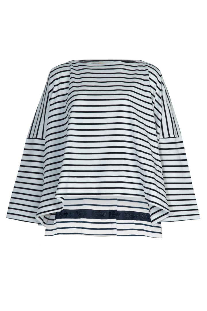 Don't Give a Tee Top (Navy Stripe)