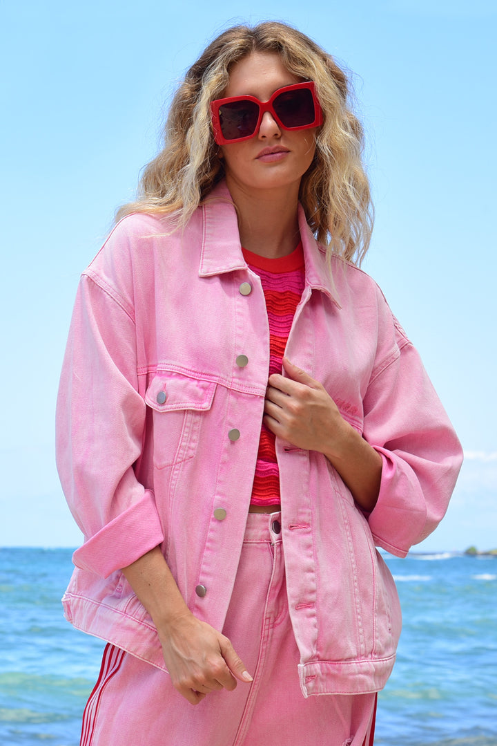 OVERSIZED MODE Jacket (Pink)