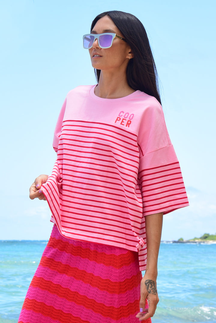 BEACH NIGHTS Top (Pink / Red)