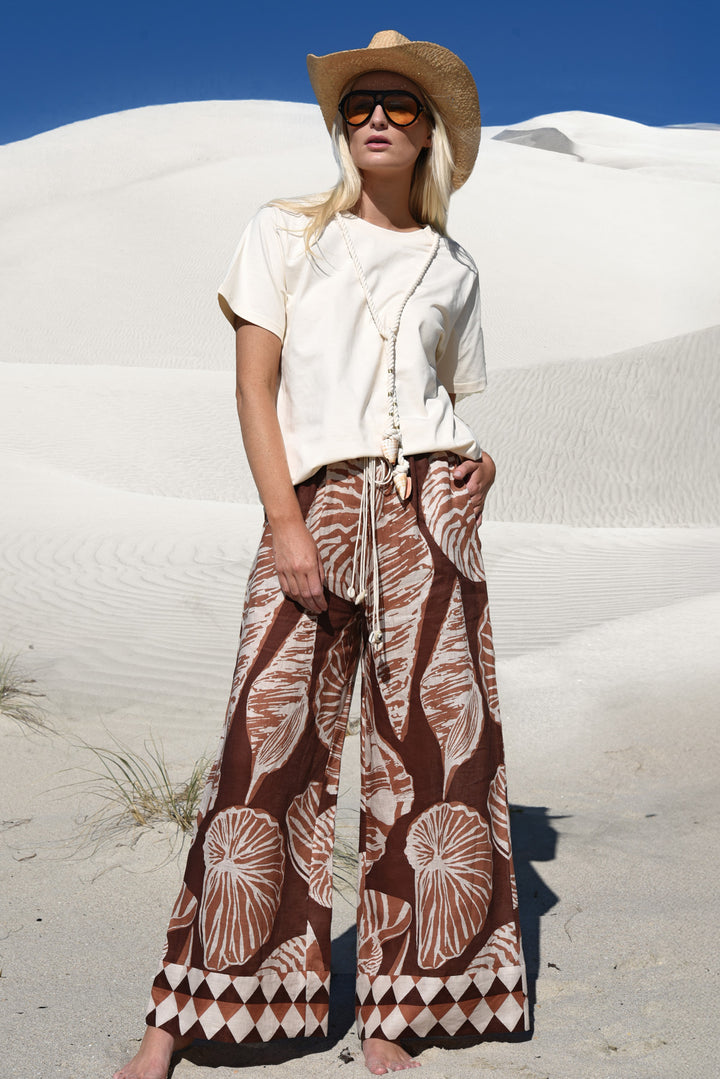 SEVILLE STROLLS Trouser (Brown Shells)