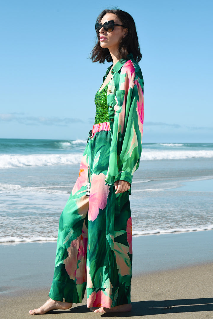 SEVILLE STROLLS Trouser (GREEN FLORAL)