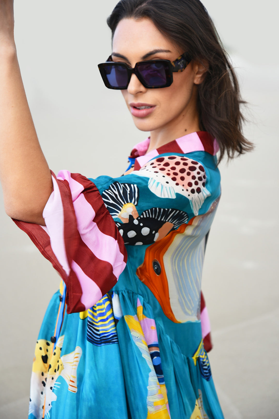 WORLDS AWAY Dress (Multi Fish)