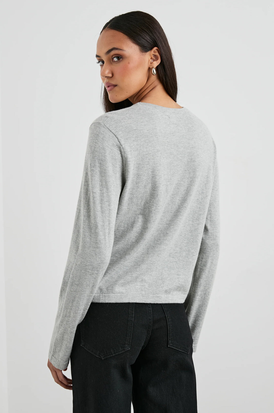 Cotton Cashmere long sleeve tee (Heather Grey)