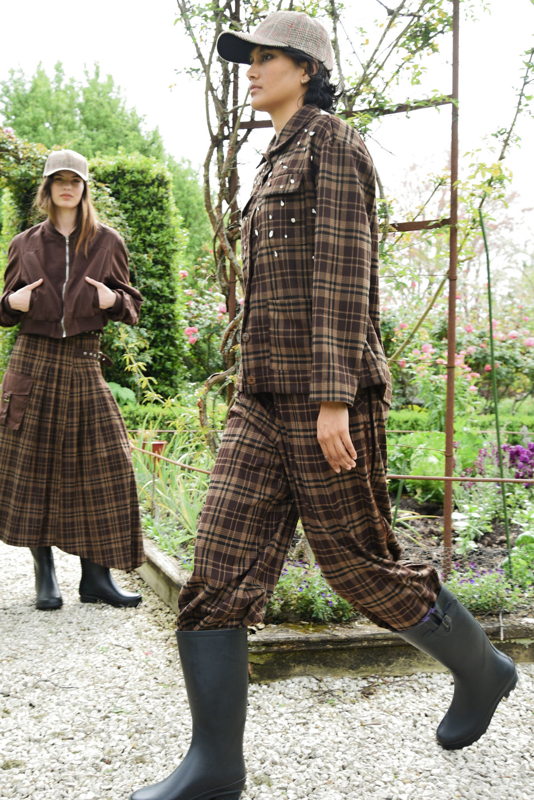 DOWN THE LINE Pant (chocolate check)