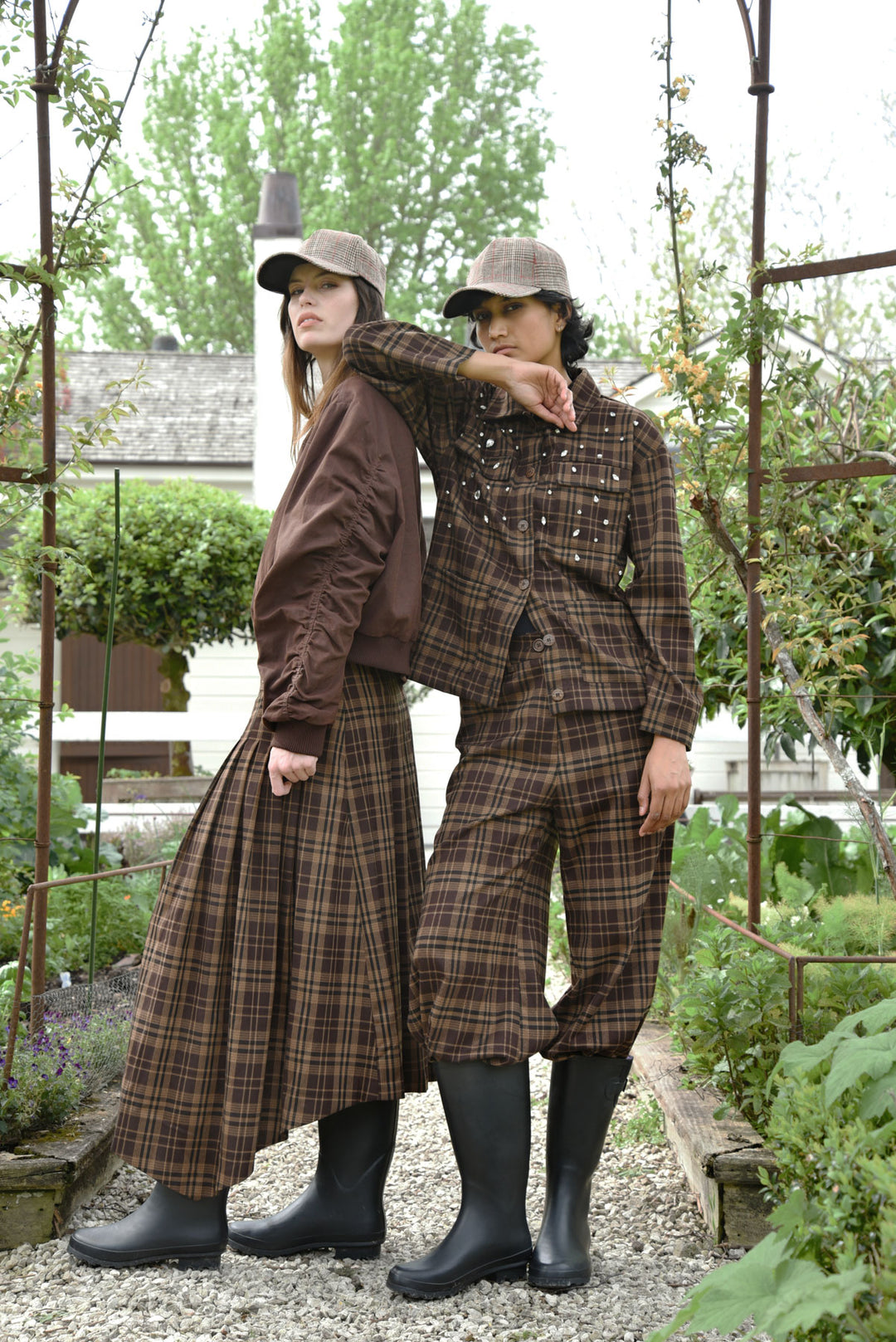 DOWN THE LINE Pant (chocolate check)