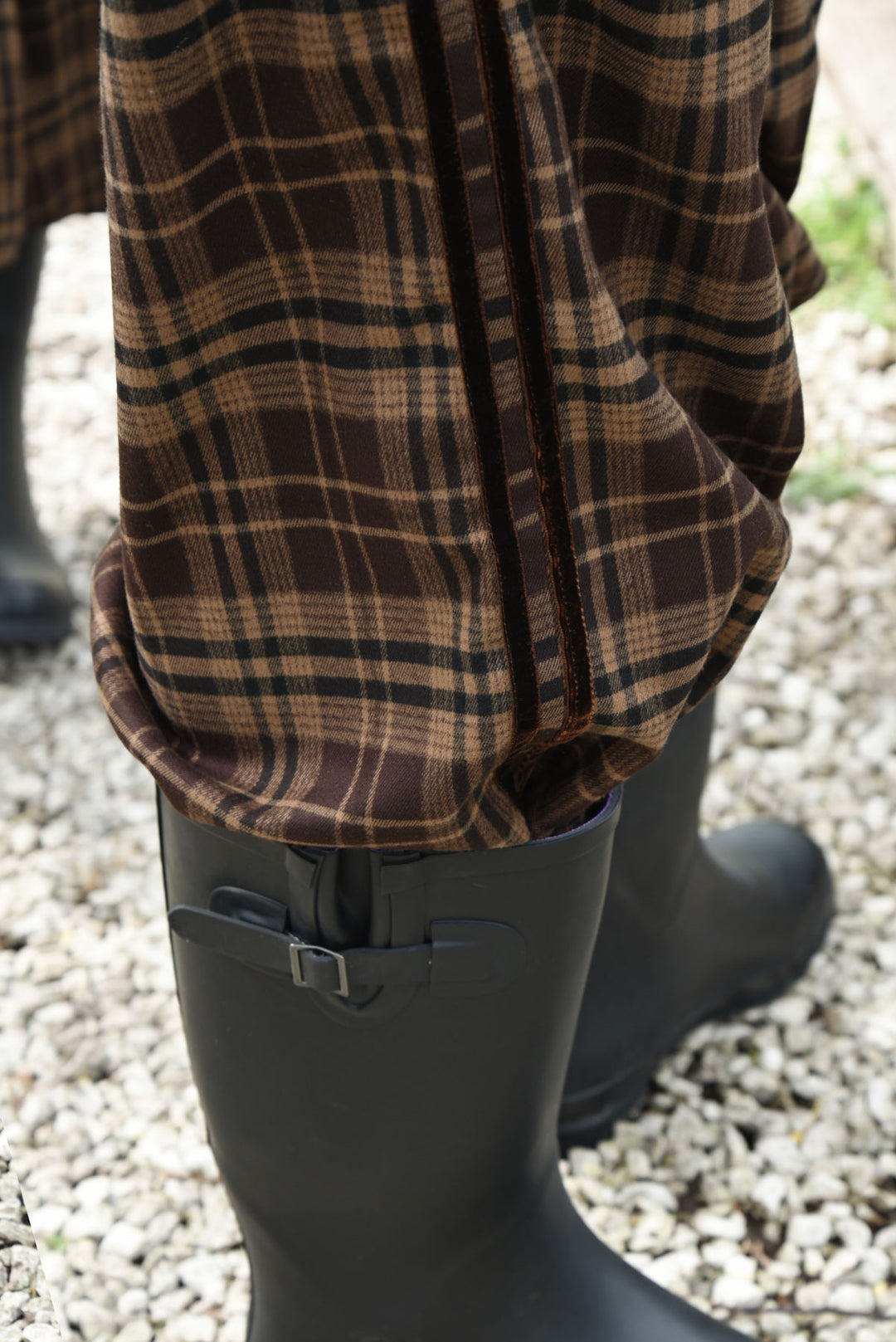 DOWN THE LINE Pant (chocolate check)