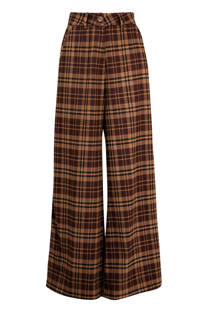 DOWN THE LINE Pant (chocolate check)