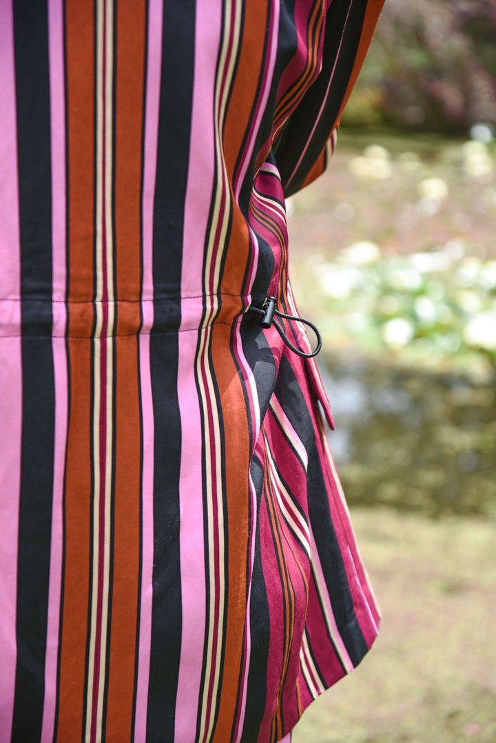 IT'S A BOLD SHOULDER Jacket (Pink Multi Stripe)