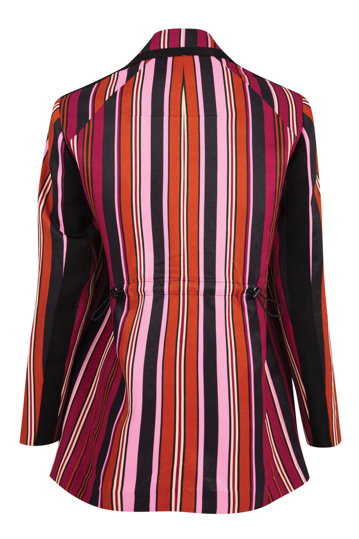 IT'S A BOLD SHOULDER Jacket (Pink Multi Stripe)