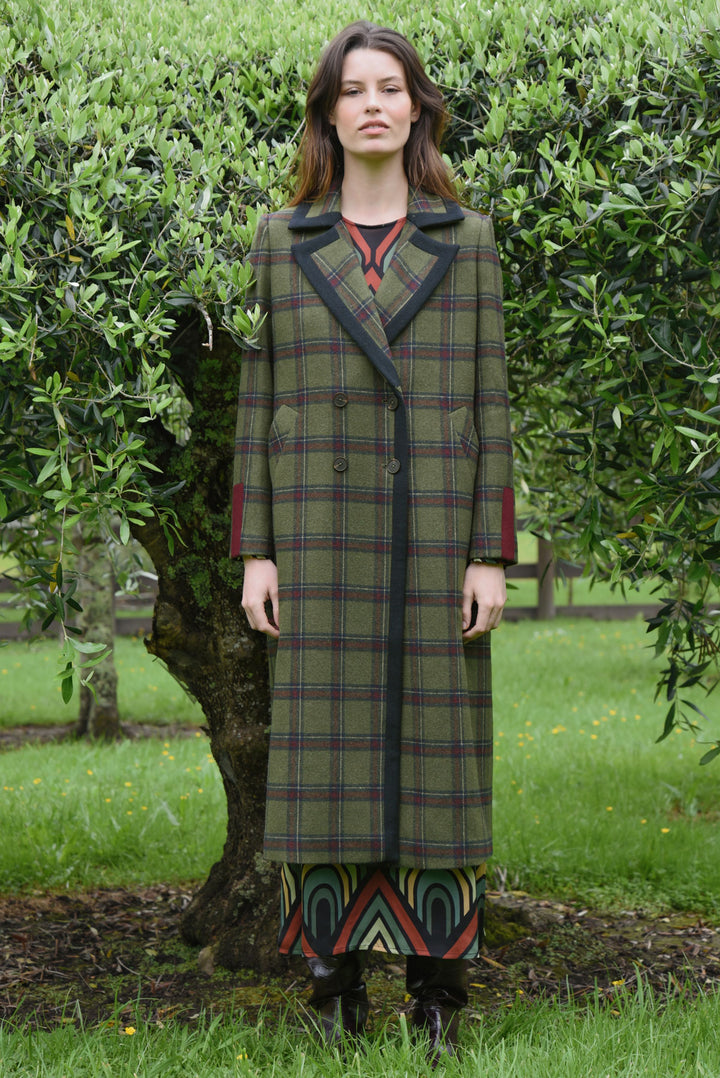 COAT COUTURE Coat (Khaki Tartan)