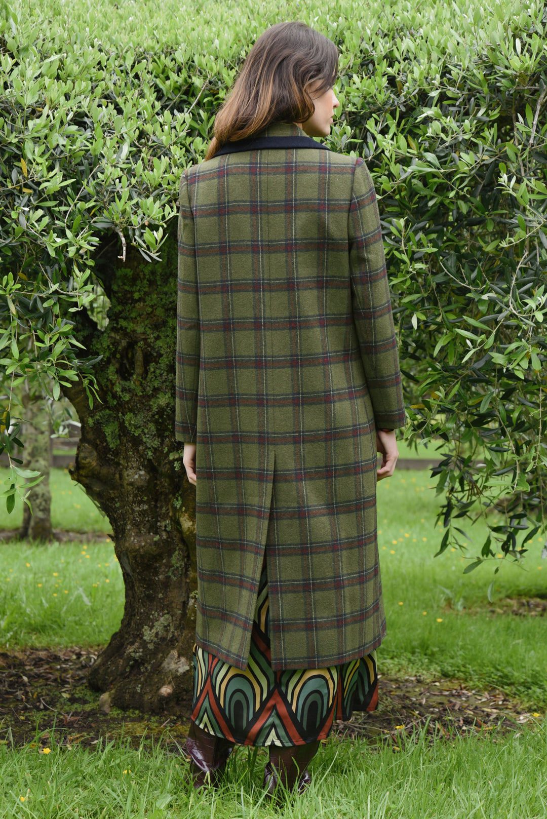 COAT COUTURE Coat (Khaki Tartan)