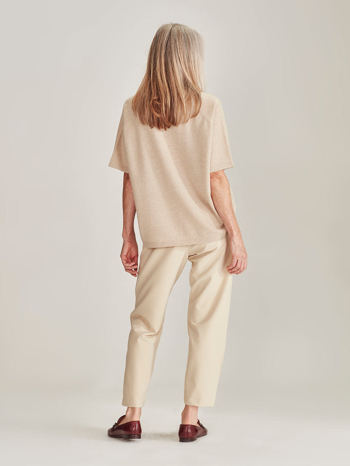 CAMILLE Cashmere Tee (Brown Sugar)