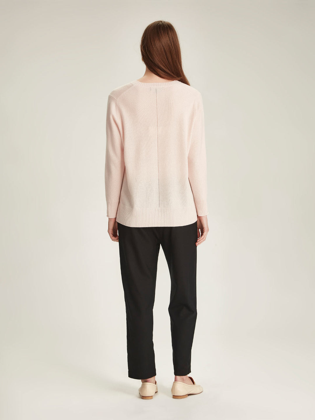 Kari Cashmere V-Sweater (Rosewater)